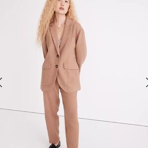 Madewell Cotton-Linen Relaxed Larsen Blazer NE403